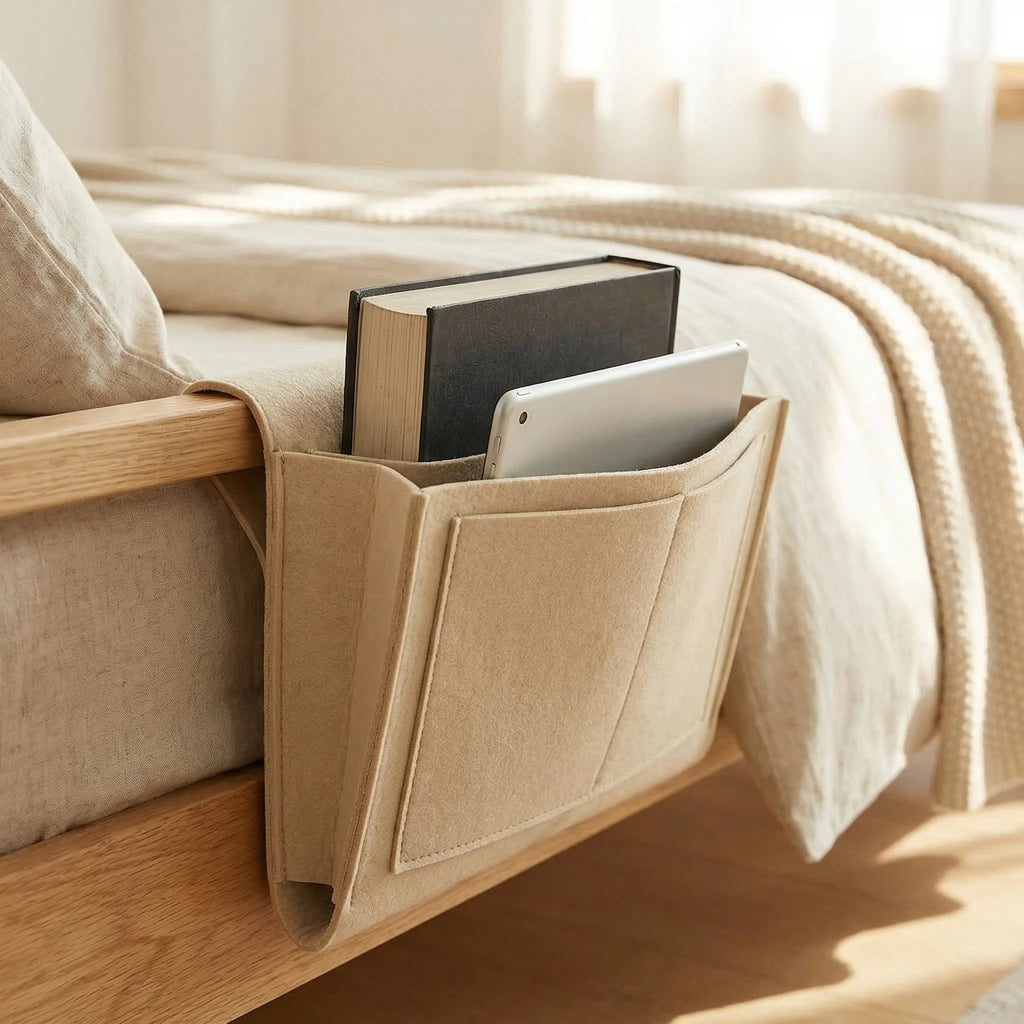 Dorm Bedside Storage Caddy with Multiple Pockets